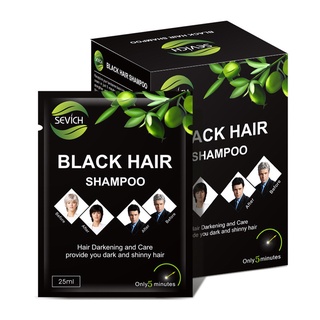 【Chiron】10pcs/lot Instant Hair Black Hair Shampoo Only 5Minutes Easy 25ml (1)