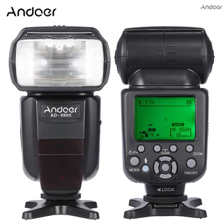 Andoer Ad-980Ii E-Ttl Hss 1/8000s Master Slave Gn58 Flash Speedlite Para Canon 5d Mark Iii/5d Mark Ii/6d/5d/7d/60d/50d/40d/30d/700d/100d/650d/600d/500d/550d/500d/440d cámara Dslr