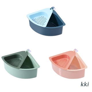 kki. ventosa esponja estante de almacenamiento herramienta de fregadero filtro estante triángulo fregadero colador
