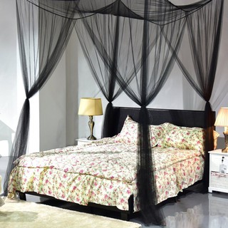 super size four corner square mosquitera cama dosel conjunto de decoración de dormitorio