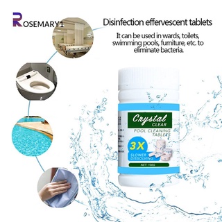100 tabletas de limpieza de piscina, pastillas de desinfección, pastillas de cloro, tubos instantáneos (3)