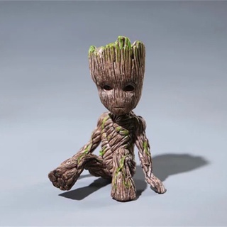 ALLGOODS figura juguetes Groot figura para niños Mini Groot árbol hombre Groot 6CM sentado para regalos modelo muñeca vengadores figura de juguete de acción (4)