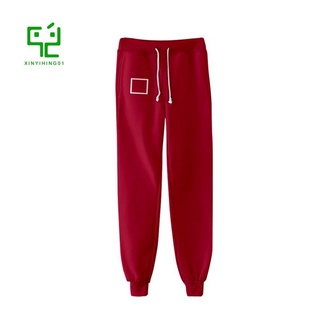 Calamar juego disfraz Cosplay chándal pantalones TV ropa deportiva hombres mujeres sudadera Streetwear rojo cuadrado patrón S