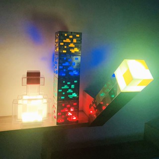 Minecraft juguete luz antorcha Minecraft alrededor de diamante mina modelo de luces antorcha juguete modelo luz de noche (1)