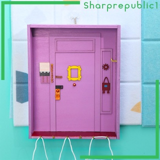 [shpre1] Ganchos para llave de puerta púrpura, soporte de pared, decoración, caja de entrada (5)