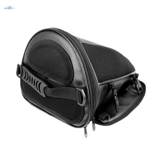 Alforjas de motocicleta bolsa de cola maletero asiento trasero bolsa de cuero PU equipaje bolsa de deporte
