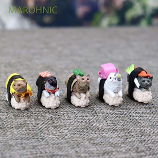 marohnic lindo figuras juguetes mini auto decoración figura de acción para niños mascota decoraciones decoración del hogar 5 unids/lote coleccionable modelo sushi gato coche adorno (1)