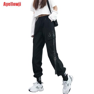 Ayellowji pantalones de desgaste de las mujeres muestran cintura alta delgada y pantalones casuales guapos (6)