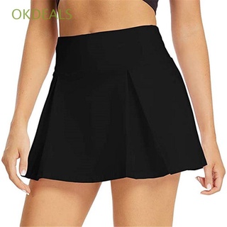 OKDEALS Sports Clothing Athletic Stretch Cheerleading Women Skirt Tennis Golf Fashion Running Pocket with Shorts/Multicolor