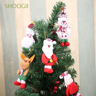 shoogii feliz año nuevo colgar decoraciones hogar fiesta decoraciones árbol de navidad colgante adornos de navidad santa claus suministros de navidad muñeco de nieve regalo de navidad muñeca colgante