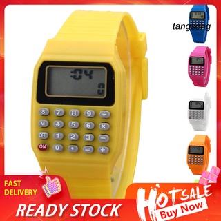 Dnbg_ reloj de pulsera cuadrado Digital para niños Mini portátil calculadora herramienta de examen niños