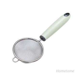 hogar cocina acero inoxidable malla de harina colador tamiz tamiz de aceite colador cuchara de mano skimmer multifuncional herramienta