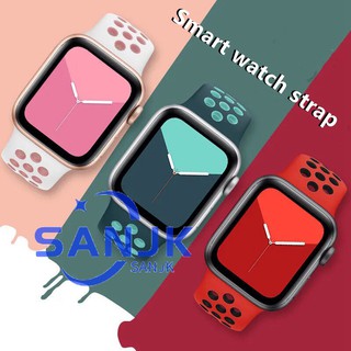 [Color no . 1 — 20] Correa De Silicona Para Apple Watch series 7 6 5 4 3 2 Y T500/T55/X7/HW12 (1)