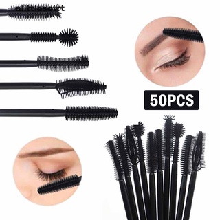 Trt 50 pzs cepillos desechables de silicona para pestañas/brochas de extensión para mujer/herramientas de maquillaje BR