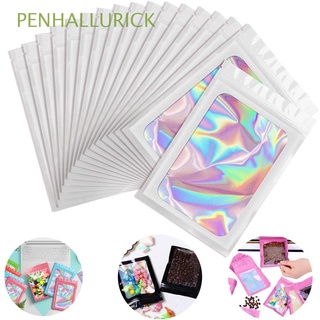 penhallurick para almacenamiento de alimentos joyería embalaje a prueba de olores bolsas de papel de aluminio bolsa de embalaje bolsas resellables colorido plástico transparente bolsa de sellado holográfico/multicolor