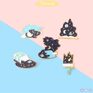 CUP Fashion Accessories Cartoon Brooch Mountain Peak DIY Decoration Enamel Pin Starry Sky Backpack Magic Book Cloths Hats Badge Alloy Brooch