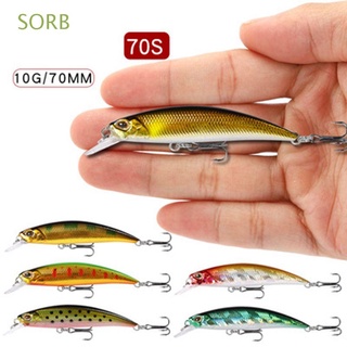 SORB 70S Fish Hooks Outdoor Minnow Lures Sinking Minnow Baits Crankbaits Tackle Multicolor Useful 7cm 10g Winter Fishing