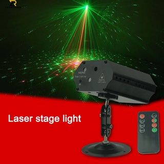 Fiesta etapa rojo y verde luz láser USB proyección luz KTV bar etapa led mini estrella luz atmósfera luz reamrkable_my