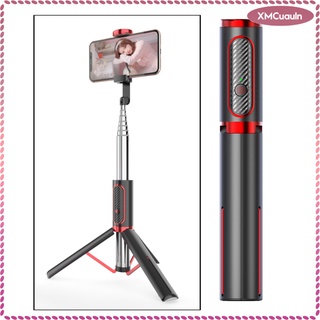 trípode para selfie stick, trípode extensible para teléfono con mando a distancia bluetooth compatible con 12 11 xs max xr, s20 s8+, huawei y más