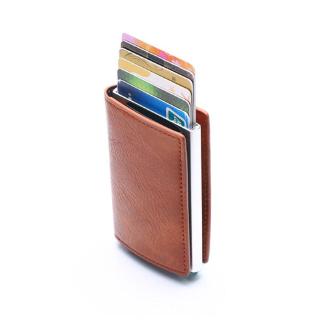 rfid cartera cartera tarjeta de crédito titular minimalista slim mini cartera clip de dinero