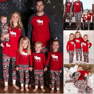 moda feliz navidad a rayas pijama coincidencia familia ropa de dormir adulto