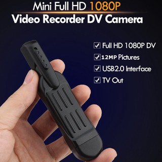 Lila Clip-On Mini Full HD 1080P cámara y grabadora de voz Video TF videocámara TV Out