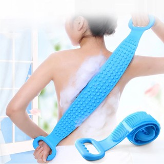 Cepillos de silicona para baño/toallas de baño para frotar la espalda/masaje corporal/cepillo mágico/cepillo Flexible para limpieza de la piel (1)