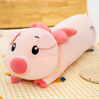 lindo ángel cerdo peeping pig muñeca peluche de juguete queen cama dormir larga almohada niña muñeca muñeca