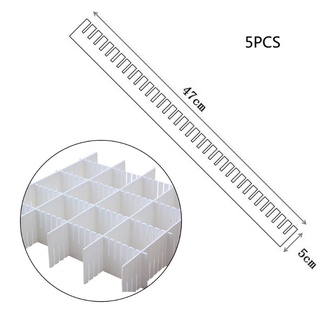en separadores de cajones, organizadores divisores de cajones 5 piezas diy rejilla de plástico ajustable (1)