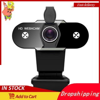 Webcam de alta definición con micrófono giratorio PC de escritorio cámara Web videollamada