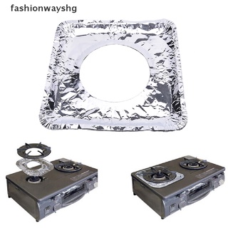 [fashionwayshg] 12 protectores de papel de aluminio reutilizable para estufa de gas, protector de forro, almohadilla limpia, [caliente]
