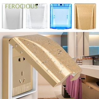FEROCIOUS Bathroom Supplies Socket Protector 86 type Switch protection box Electric Plug Cover Splash Box Transparent Waterproof Power Outlet Sockets/Multicolor