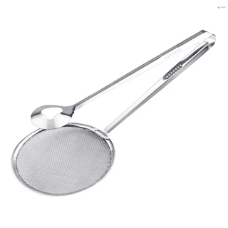 Filtro/cuchara De cocina De acero inoxidable 2 1 con clips multifuncionales