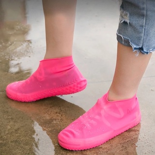 1 Par De Fundas De Zapatos De Silicona Reutilizables Impermeables/Unisex Día Lluvioso Antideslizante Botas De Lluvia Protectores/Accesorios Para Caminar Al Aire Libre (5)