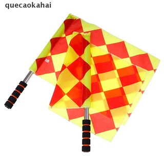 quecaokahai - banderas de árbitro de fútbol profesional con bolsa co