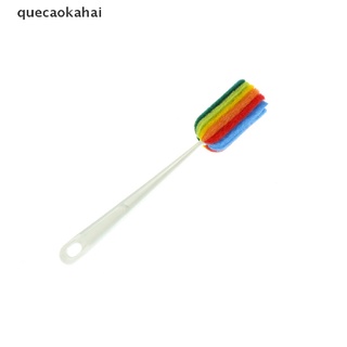 quecaokahai rainbow mango largo fácil taza cepillo esponja limpiador cepillo de limpieza botella fregador co