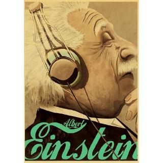 impresión de papel kraft del póster perdido en la música de einstein joker y pósters decoración de la pared de la habitación de cerdo (5)