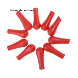 [heavendenotation] 10 piezas de cabeza de goma roja para gotero ventosa espesar la tapa de látex para laboratorio/química