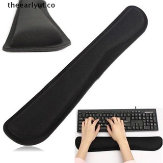 el teclado de pc de gel negro plataforma manos reposamuñecas soporte comfort pad útil.