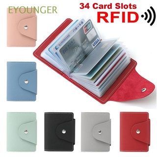Eyounger Multi-función Slim Color caramelo bolso de las mujeres hombres bolsa de bolsillo RFID bloqueo 34 ranuras para tarjetas/Multicolor