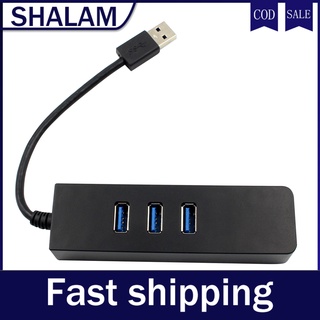 COD 3 Ports USB 3.0 Gigabit Ethernet Lan RJ45 External Network Adapter Cable Hub