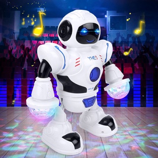 LAXFIER Creativo LED Música Juguete Niños Regalo Figura Eléctrica Bailando Robot Espacio Caminar Interesante Deslumbrante Niñas Brazo Educativo Swing Modelo (9)