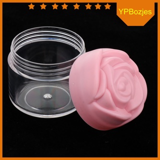20g Round Plastic Jars Empty Cosmetic Cream Lotion Containers with Rose