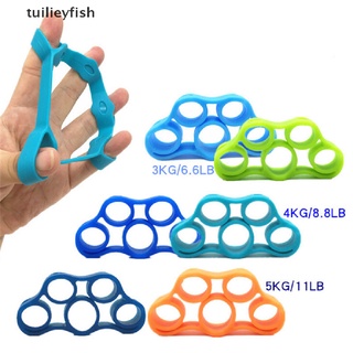 Tuilieyfish Hand Finger Strength Exerciser Trainer Strengthener Grip Resistance Band Tension CO