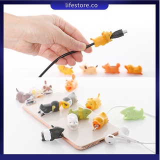 [entrega rápida] Animal Cable Protector for Phone protege cable buddies cartoon Cable bite Phone holder Accessory lifestore.co