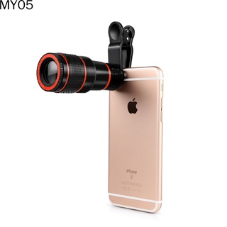 universal 12x zoom telescopio teléfono lente de cámara con clip para iphone samsung htc otros teléfonos móviles
