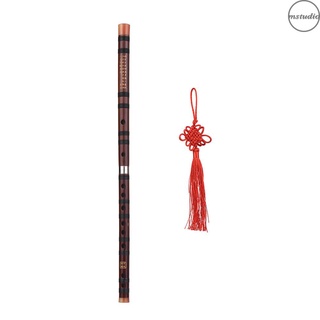 E Key instrumento tradicional chino Dizi flauta de bambú amargo con nudo chino para principiantes (9)