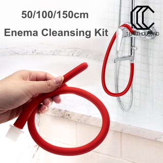 (Tenthousand) 50/100/150 cm de largo boquilla de silicona Enema tubo limpiador de limpieza duchas suave seguridad