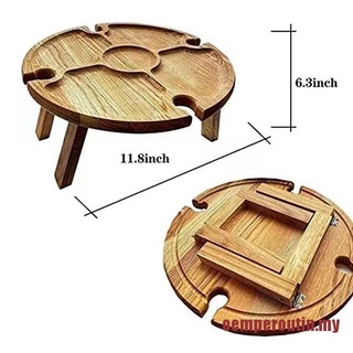 OPT - mesa plegable de madera para acampar al aire libre, con soporte de cristal (4)