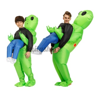 en venta disfraz inflable de halloween cosplay verde extranjero volar traje adulto niños traje